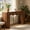 Dark Brown, variant on Fnova 63" Farmhouse Console Table with Wave Edge, Long Narrow Wood Entryway Table, Sofa Table for Living Room, Hallway, Behind Couch, Light Brown