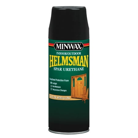 Minwax Clear, Semi-Gloss, Indoor/Outdoor Helmsman Spar Urethane Aerosol Spray, 11.5 oz
