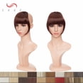 thumbnail image 2 of SEGO Fringe Bangs Synthetic Hair Extensions Clip in Hair Bangs Short Straight Hairpiece Front Neat Bang Two Side, 2 of 6