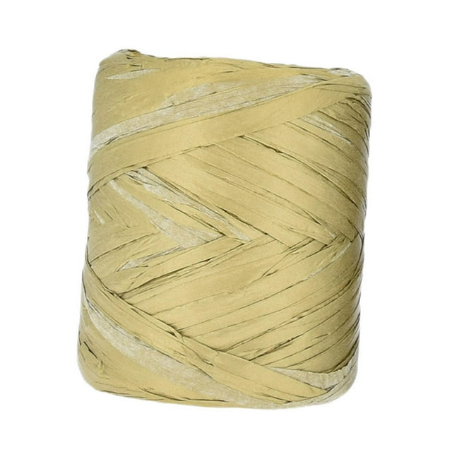 jesticaly Strong And Durable Raffia Ribbon For All Crafting And Wrapping Projects Crafting Ribbon Is Strong And Durable Raffia Yarn For Crocheting Bulk Packing Gold 50 Meters