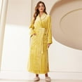 thumbnail image 2 of TIWEKE Womens Long Robe Soft Fluffy Plush Bathrobe Nightgown Ladies Pajamas Dressing Gown (Yellow,3XL), 2 of 5