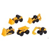 cAT Mini Machine caterpillar construction Toy Truck Mini Machine Set of 5, Dump Truck, Bulldozer, Wheel Loader, Excavator, and Backhoe Free Wheeling Vehicles