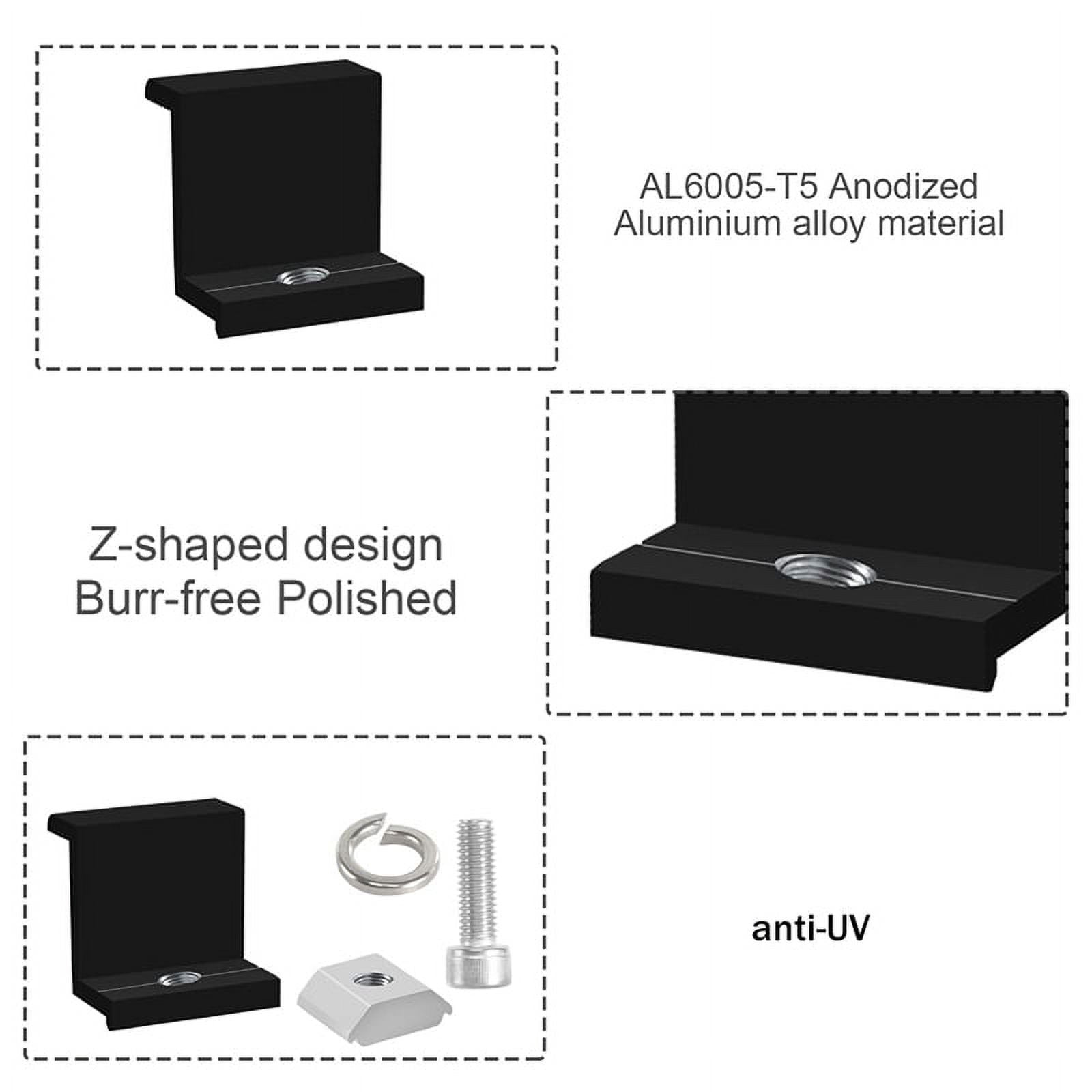 12 Pack Solar Module Holder End Clamp, End Clamp for Mounting Solar Panel, Side Clamp for PV Solar Module Fixings 30Mm