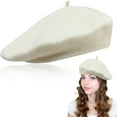 thumbnail image 1 of Unatoiry Béret Uni Polyvalent pour Femme Bonnet Chapeaux d'Hiver Rouge Vin, 1 of 6