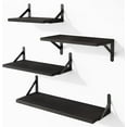thumbnail image 2 of Assorted Black Wall Shelf Set of 4&nbsp;- YANGLI Multi-Size Floating Shelves for Creating Gallery Walls in Living Room & Bedroom, 2 of 7