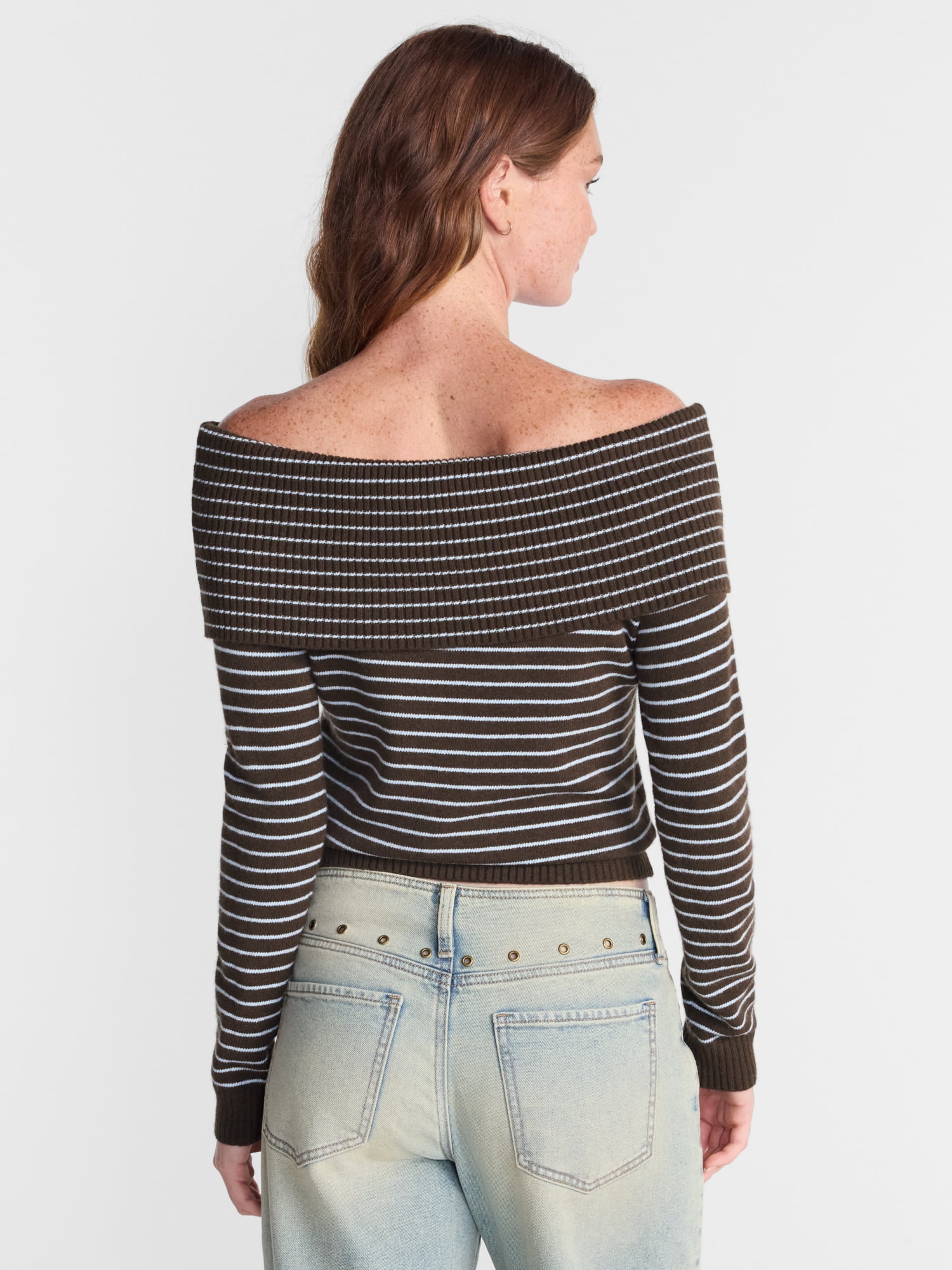 No Boundaries Off the Shoulder Sweater, Lightweight, Women's XXS-XXL