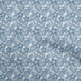 thumbnail image 1 of oneOone Silk Tabby Blue Fabric Tropical Sewing Craft Projects Fabric Prints By Yard 42 Inch Wide, 1 of 5