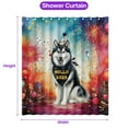 thumbnail image 5 of Hello 2025 Siberian Husky Celebrates Happy New Year Firework Balloon Shower Curtain Husky Dog Lover Gifts Waterproof Bathroom Bathtub Curtain - 02024, 5 of 5