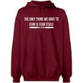 thumbnail image 2 of OXI Hoodie Sweatshirt - Fear is Fear Itself And Spiders, Basic Casual Hoodie for Men's and Women Fleece Hoodie Long Sleeve - Cardinal Red Large, 2 of 3