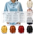 thumbnail image 3 of Dagugfen Sweatshirts for Women Velvet Fuzzy Fleece Quarter Zip Lapel Neck Comfy Breathable Soft Casual Pullover Shirts(XL,Yellow), 3 of 5