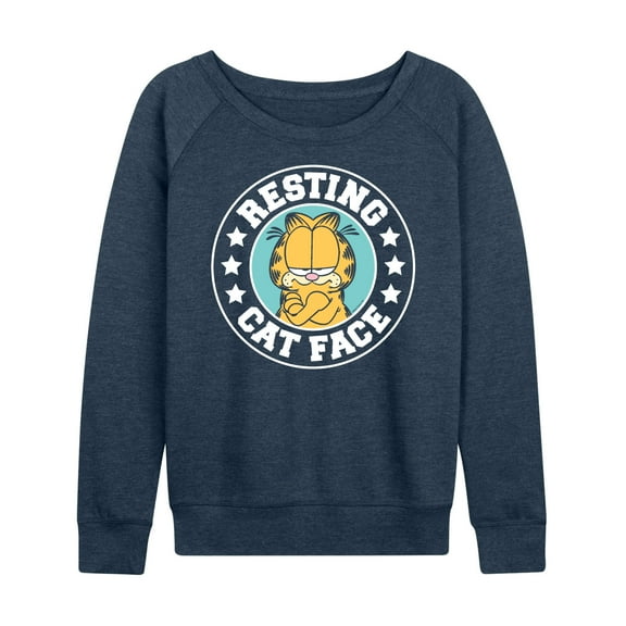 Garfield - Resting Cat Face - Women's Lightweight French Terry Long Sleeve Shirt