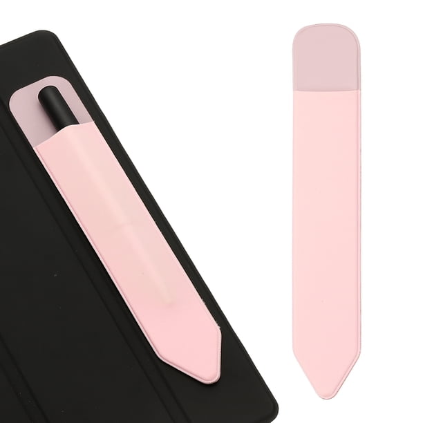 Soporte de Lápiz Uxcell para Stylus, Funda Adhesiva de Tela Elástica, Accesorios para Funda de Tableta y Cuaderno, Rosa Claro