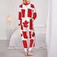thumbnail image 5 of Bingfone Womens Pajama Sets Canada Print,Long Sleeve Loungewear Pajamas Set-Medium, 5 of 9