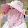 thumbnail image 5 of ✪ Womens Summer Outdoor Breathable Sunshade Fishing Caps Hats Floral Print Cap, 5 of 19