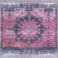 thumbnail image 1 of Unique Loom Renaissance Medallion Rug 7' 3 x 7' 3 Square Rose/Black, 1 of 1