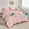 RYNGHIPY Cute Pom Fringe Pink Comforter Full Size 3 Pieces & Vibrant