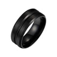 thumbnail image 2 of Anillo de acero inoxidable Xihbxyly 8 mm ancho acabado mate para hombre y mujer, 2 of 2