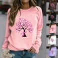 thumbnail image 2 of Utoimkio Long Sleeve Shirts for Women Fall Tops Crew Neck Casual Tunic Blouses for Women, 2 of 4