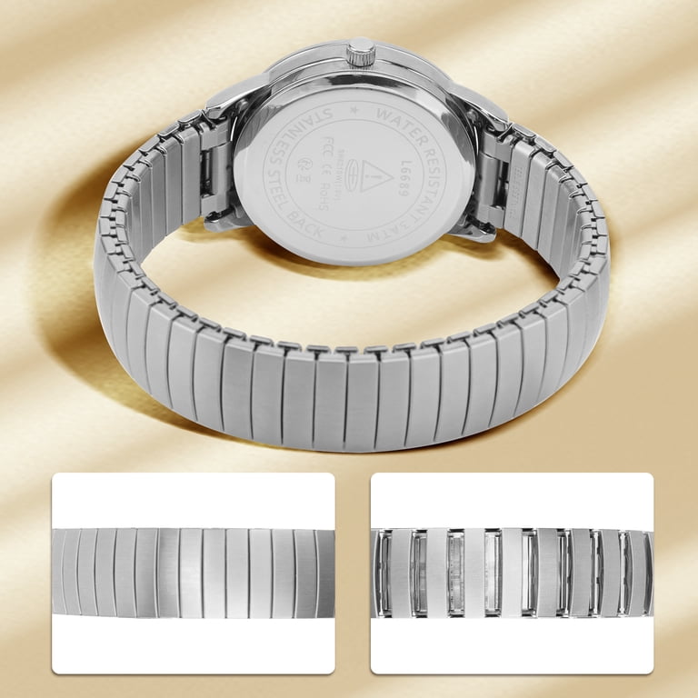 Alps Men's Analog Quartz Watch with Stainless Steel Expansion Band photo 3