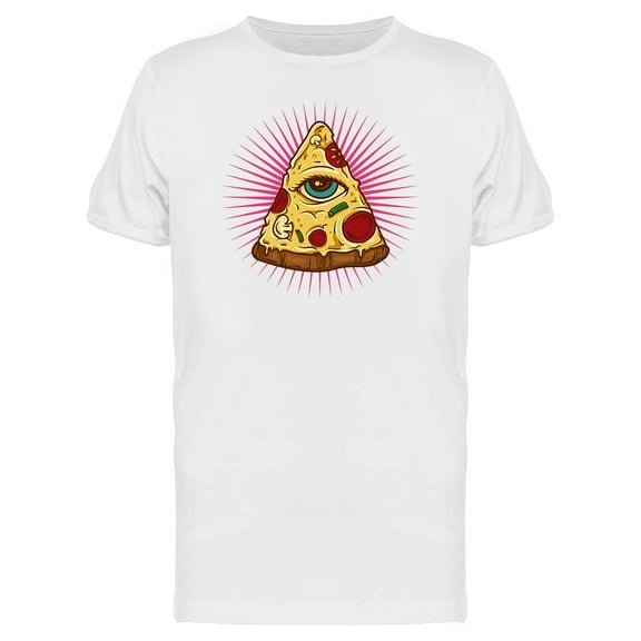 All Seeing Pizza T-Shirt Men -Image by Shutterstock, Male Large