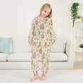 thumbnail image 5 of Fluffy Pajamas Set Fuzzy Winter Warm Pj Sets Pullover Tops and Long Pants Pink Cute Christmas Pattern Medium, 5 of 8