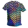 thumbnail image 6 of LYXSSBYX Big and Tall Mens Shirts Short Sleeves Clearance Casual Men's Geometry Print T Shirt Tee Graphic Tee Outdoor Daily Vacation Short Sleeve Crew Neck Shirt Spring Fall Clothing Apparel, 6 of 6