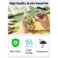 thumbnail image 4 of 24 Colors Acrylic Paint Pens,Acrylic Paint Markers Dual Tip with Fine Tip and Dot Tip,Dot Maker for Kids Adults, Glass, Stone, Wood, Canvas, Paper, Pottery, 4 of 7