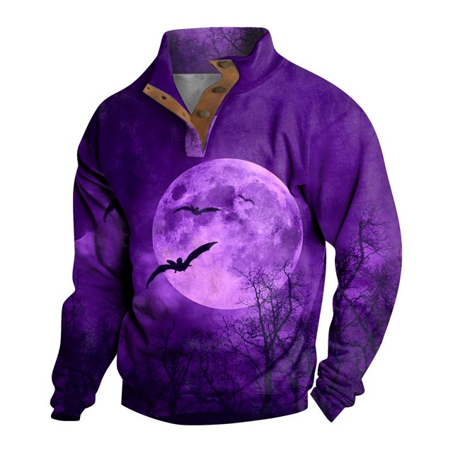 Sudadera con capucha y estampado de castillo encantado gótico para hombre, con temática de terror de Halloween