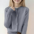 thumbnail image 4 of EnJoCho Girls Boys Knit Cardigan Button Down Front Plain Cute School ??niform Sweater Jacket Long Sleeve Fleec?? Warm Outerwear Knitwear Academic Chic Style, 4 of 6