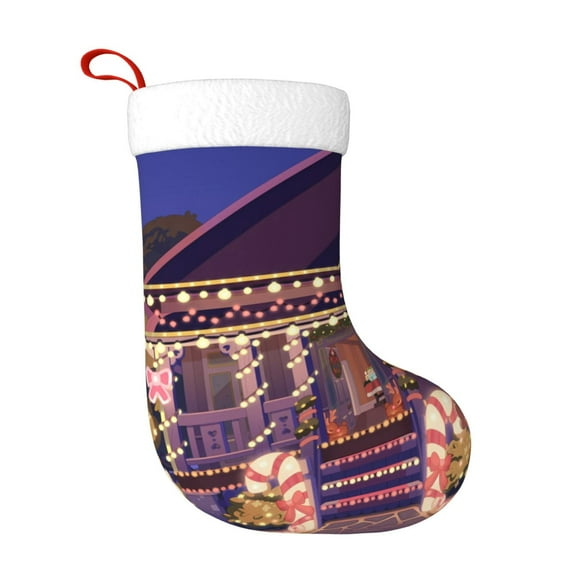 Saiise Bluey Print 17.7 Inches Christmas Stockings,Large Stockings for for Christmas Xmas Tree Holiday Fireplace Family Decor Gifts