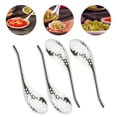 thumbnail image 3 of 4pcs Stainless Steel Caviar Spoons Spherification Spoons Slotted Spoons, 3 of 5