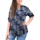 thumbnail image 2 of Tops de mujer Camisas de manga 3/4 con cuello en V Blusas de tallas grandes Top tipo túnica Fokelyi CZMR-ST266-15, 2 of 4