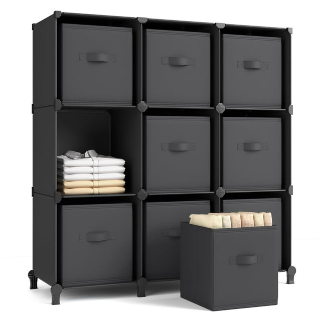 Organizador de almacenamiento SONGMICS de 9 cubos con cajas plegables