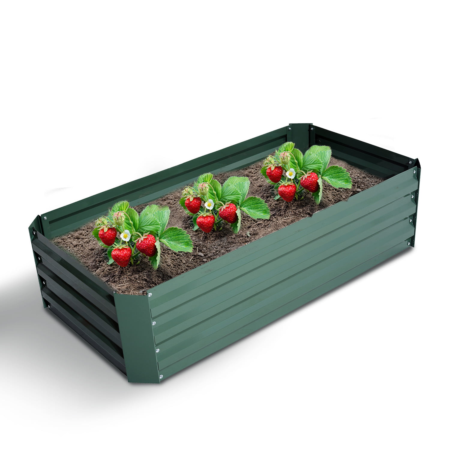 47"x24" raised garden bed planter box flower seeds growth vegetables