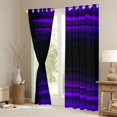 thumbnail image 3 of jejeloiu Minimaliat Stripe Blackout Curtains Set of 2 (52x84 Each),Modern Geometric Line Window Curtains,Purple Black Curtains and Drapes For Girls Boys,Super Cozy Room Decor, 3 of 6