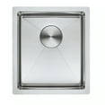 thumbnail image 2 of Zuhne Modena 15 x 17 Inch Undermount Single Bowl 16 Gauge Stainless Steel Bar or Prep Kitchen Sink, 2 of 11