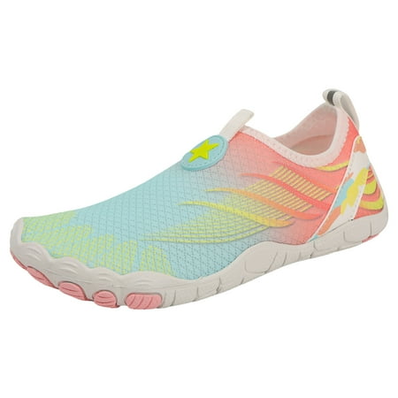 

MIASHUI Women Water Shoes Comfortable Soft Soled Beach Shoes Outdoor Non Wading Fitness Swimming Shoes Orange 9