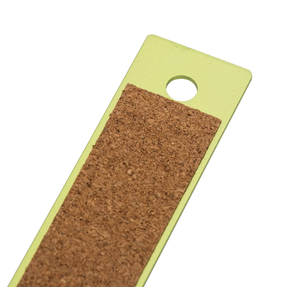 JAM Paper Stainless Steel Lime Green Metallic Ruler, 12 in, Cork Backing, 12/Pack