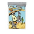 thumbnail image 2 of Ambesonne Cartoon Fitted Sheet & Pillow Sham Set, Mexican Man on a Donkey, Twin, Multicolor, 2 of 3