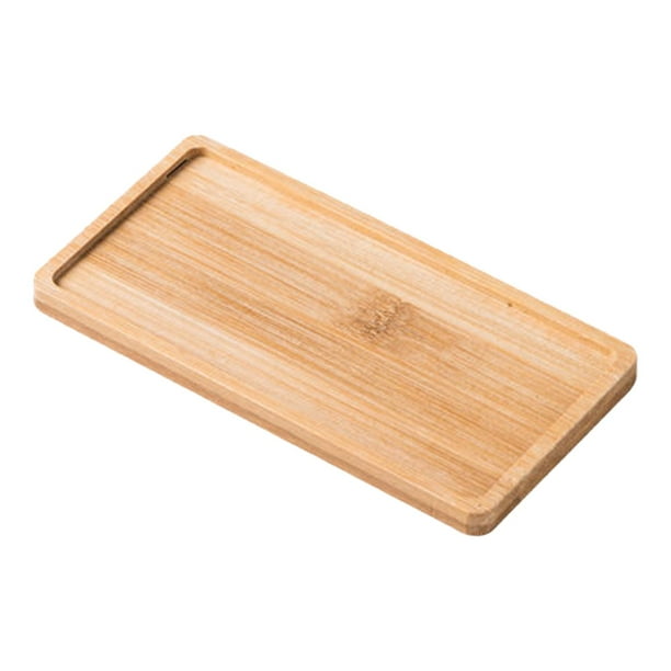 Bandeja de madera para baño, dispensador de jabón, pedestal, tanque de inodoro, bandeja para servir Rectángulo A