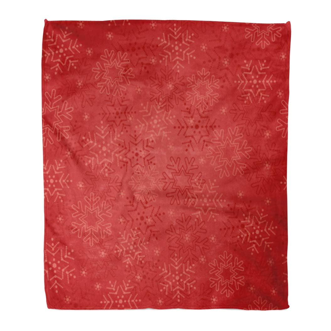ASHLEIGH Throw Blanket 50x60 Inches Silver Holiday Abstract Red