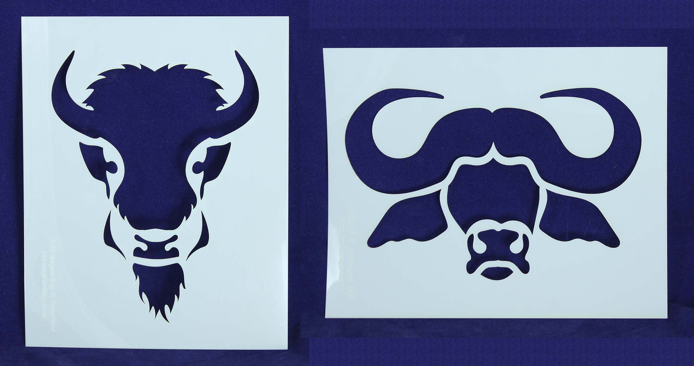 Buffalo/Bison Head Stencils - 2 Piece Set - 8 X 10 Inches - Walmart.com ...