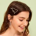 thumbnail image 3 of GOOHOCHY 4 pinzas para el pelo con forma de gato, pasadores metálicos para el pelo, pinzas para el flequillo para mujeres y niñas., 3 of 7