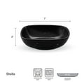 thumbnail image 3 of PFaltzgraff Stella Set of 4.7 Inch Pasta Bowls Stoneware Black Square, 3 of 6