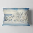 thumbnail image 2 of Designart White Winter Mountain Landscape - Photography Throw Pillow - 12x20, 2 of 5