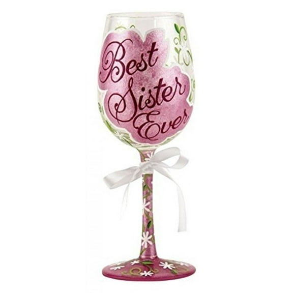 Tabletop Best Sister Ever Glass Lolita Wine Glass Hand Wash 5533M