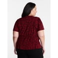 thumbnail image 3 of Terra & Sky Women’s Plus Femme Smocked Top, Sizes 0X-5X, 3 of 5