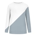 thumbnail image 5 of GigrtiJin Womens Oversized Pullover Sweatshirts Casual Long Sleeve Color Block Blouses Going out Round Neck Loose Tops, 5 of 6