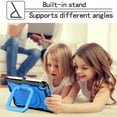 thumbnail image 5 of Allytech Case Fits for iPad Mini 6 8.3" 2021, iPad Mini 6th Gen Case for Kids, Hard PC + TPU Hybrid Shockproof 360 Rotatable Grip Handle Foldable Stand Shoulder Strap Cover with Pen Holder,Blue+Black, 5 of 9