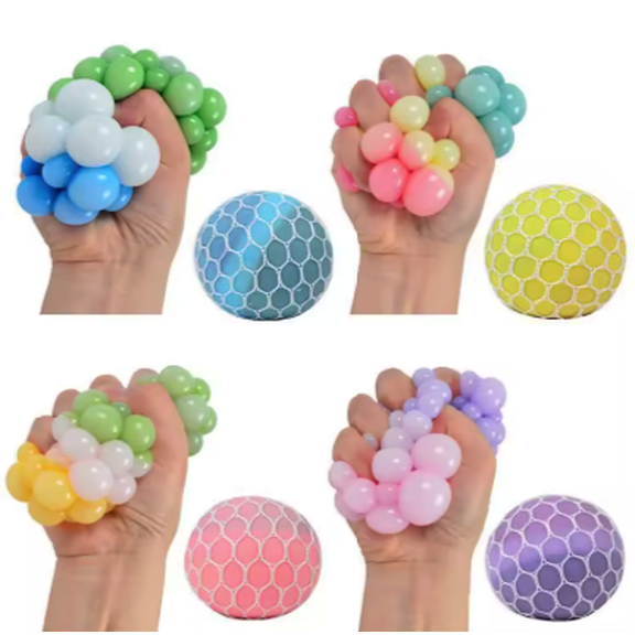 2-Pack Mesh Stress Balls – Sensory Squeeze Toys for Kids, Anxiety Relief & ADHD Support